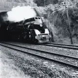 Peter Peryer, Engine Leaving Glen Innes Tunnel, gelatin silver print, 1992