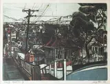 Stanley Palmer, Ponsonby - August 1972, bamboo lithograph, 9/50