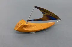 Murray Swan, Poly Boat, carved wood and metal