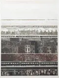 Brenda Hartill, Trainscape, etching, 52/100
