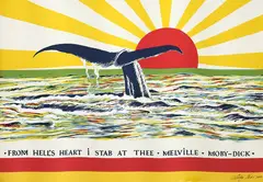 Stanley Palmer, From Hells Heart I Stab At Thee, Melville, Moby-Dick, colour screenprint