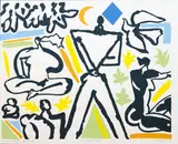 Pat Hanly, Life Goes On, colour screenprint, 20/50, 2nd State