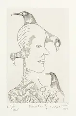 Bill Hammond, Fish Finder 4, etching, APII/XXIV