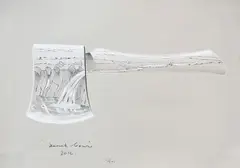 Derek Cowie, Pool, graphite and crayon on paper