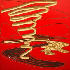 D. J. Simpson, Mr Bezier, laminate on birch plywood (red), 10/25