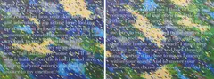 Elliot Collins, Across the Narrow Sea, giclee print on Ilford gold matte paper with acrylic embellishments, 17/50, diptych