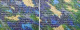 Elliot Collins, Across the Narrow Sea, giclee print on Ilford gold matte paper with acrylic embellishments, 17/50, diptych