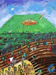 Alan Taylor, Mt. Eden, acrylic on canvas