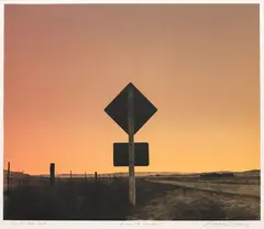 Grahame Sydney, Road to Lauder, lithograph, 9/50