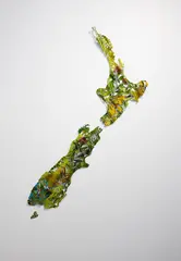 Jeffrey Thomson, Map of NZ, galvanized steel with acrylic paint
