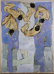 Energi dalam Kesepian by Putu Sutawijaya, mixed media on canvas, sold Dec 2024