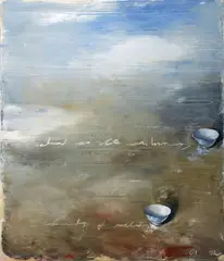 Thornton Walker, Two Bowls In Landscape (The Enduring Body), oil on canvas