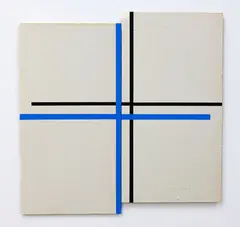 SCO89144 by Stephen Bambury, acrylic on aluminium, two panels, offered Nov 2024