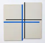 Stephen Bambury, SCO89144, acrylic on aluminium, two panels