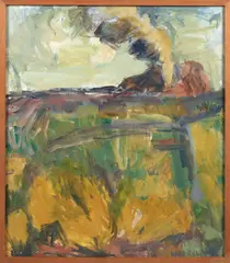 Burn Off on Mount by Toss Woollaston, oil on board, offered Nov 2024