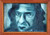 Tony Fomison, Blue Self Portrait, oil on canvas