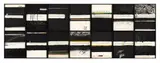 Ralph Hotere, Song of Solomon, mixed media on paper, 14 panels