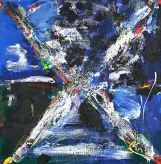 Allen Maddox, Untitled, oil on jute canvas