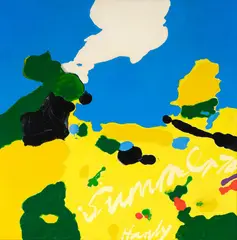 Pat Hanly, Summer, acrylic and enamel on board