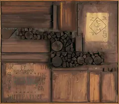 Donald Sinclair Driver, Brown Relief, plywood and timber construction