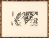 Bill Hammond, It’s a Frame of Mind that You’re In, It’s a Frame, It’s a Frame, it’s a Frame, graphite on paper