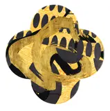 Max Gimblett, The King of the Night, Swiss gold, aqua size and Japanese oxidized black on shaped canvas