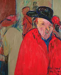 Jane Evans, Hat Stand, oil on board