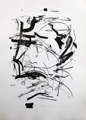 Allen Maddox, Black Head, lithograph, AP