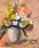 Still Life by Patricia France, oil on board, offered Sep 2024