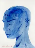 Andy Leleisi'uao, Untitled - Portrait, mixed media on paper