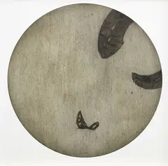 Simon Kaan, Untitled, painting and mixed media / carving, oil, ink and varnish on wood