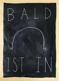 Peter Robinson, Bald Ist In, oil on brown envelope
