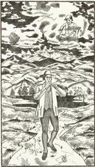 Rita Angus, Flute Player, woodblock print