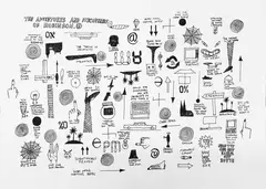 Peter Robinson, The Adventures and Discoveries of Robinson, ink on paper
