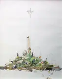 Susanne Kerr, Chandelier, gouache on Hahnemühle paper