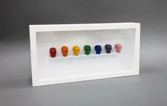 Wayne Youle, Skullypops (Death of the Tiki-pop), casting resin, aluminium, cardboard, 16/16