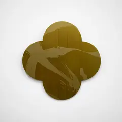 Remembrance by Max Gimblett, silkscreen-print on lacquered brass quatrefoil, sold Sep 2024