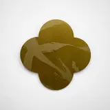 Max Gimblett, Remembrance, silkscreen-print on lacquered brass quatrefoil