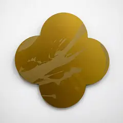 Remembrance by Max Gimblett, silkscreen-print on lacquered brass quatrefoil, sold Sep 2024