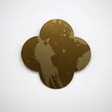 Max Gimblett, Remembrance, silkscreen-print on lacquered brass quatrefoil