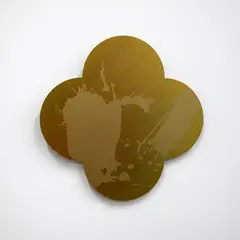 Remembrance by Max Gimblett, silkscreen-print on lacquered brass quatrefoil, sold Sep 2024