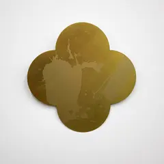 Remembrance by Max Gimblett, silkscreen-print on lacquered brass quatrefoil, sold Sep 2024