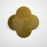 Max Gimblett, Remembrance, silkscreen-print on lacquered brass quatrefoil