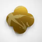 Max Gimblett, Remembrance, silkscreen-print on lacquered brass quatrefoil