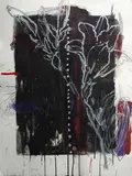Crown of Thorns II by John Reynolds, acrylic and oilstick on paper, sold Sep 2024