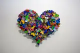 David Gerstein, Look Within Your Heart, cutout aluminium wall sculpture, 45/55
