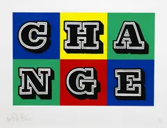 Ben Eine, Change, hand-pulled screen print on paper