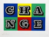 Ben Eine, Change, hand-pulled screen print on paper