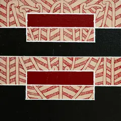 Darryn George, Tukutuku #4, oil on canvas