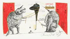 Jennifer Dolezel, Heroes and Villains, lithograph, 4/126